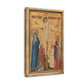 Medieval Crucifixion Printed Canvas from The Crucifixion ca 1390* Catholic Sacred Art featuring Christ and His Mother Mary at the cross