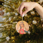 Immaculate Heart of Mary Catholic Glass Christmas Ornament,  Christmas Gift for Wife Mother Grandma Sister, Mary Queen of Heaven
