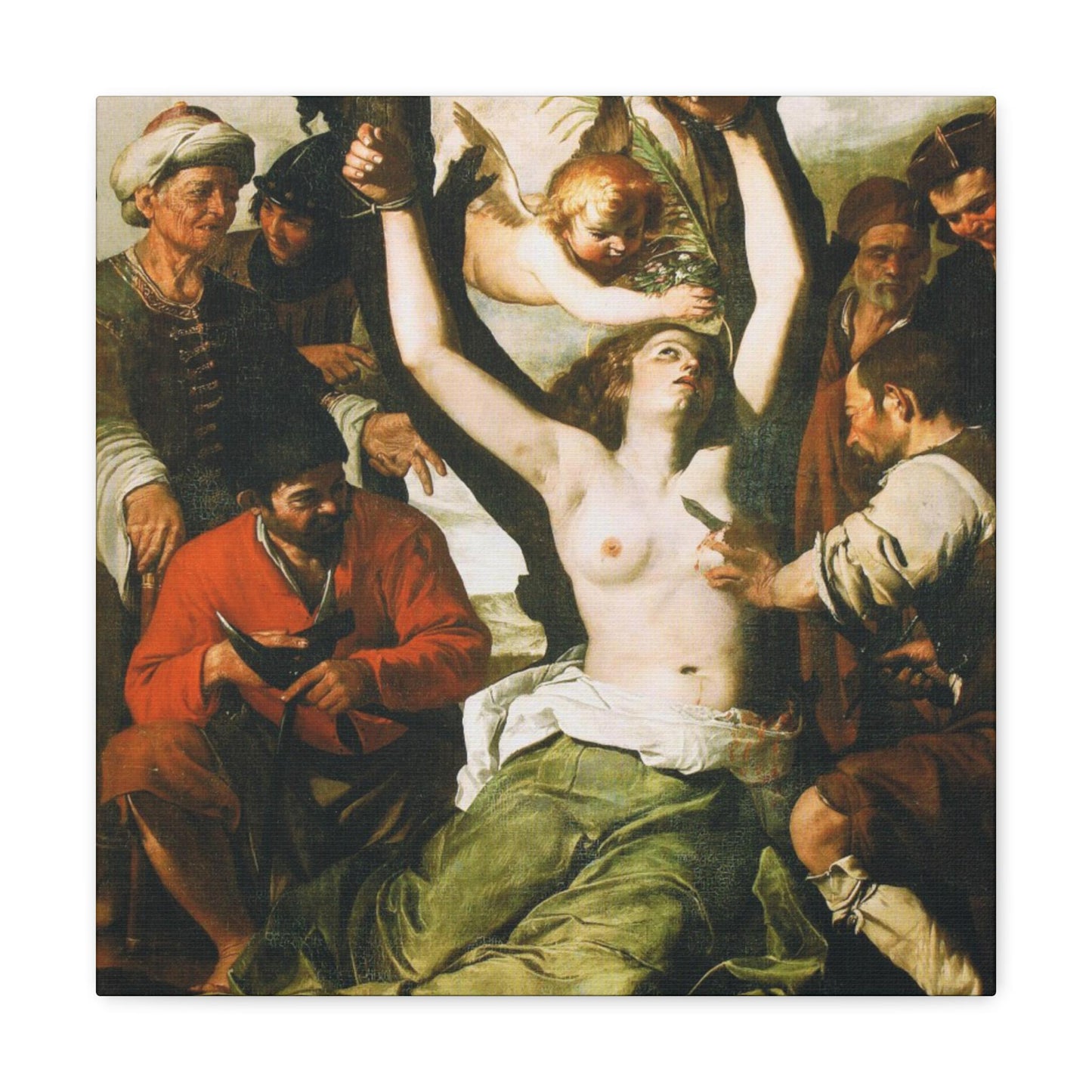 Saint Agatha Martyrdom Canvas – Medieval Saint Art