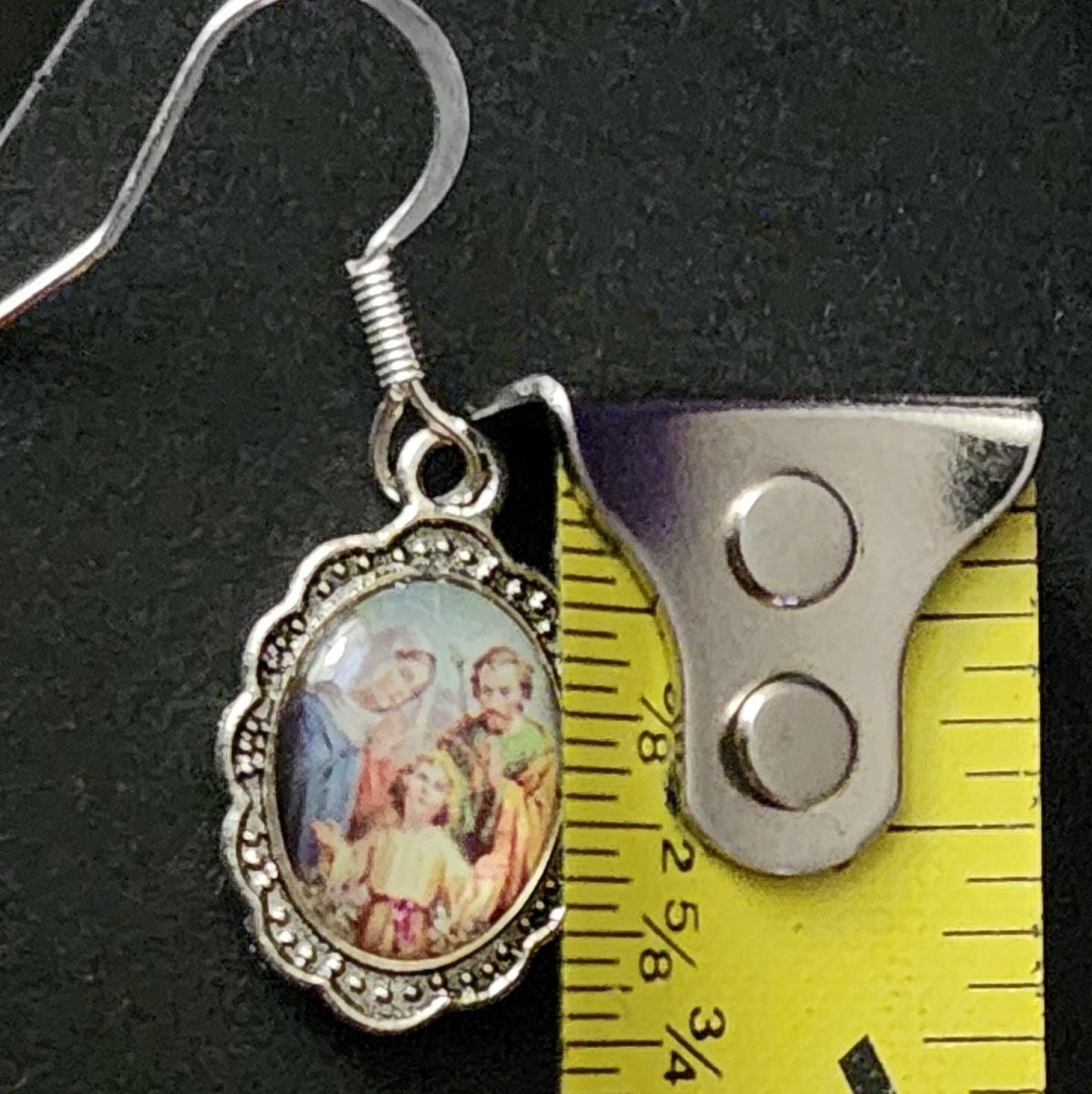 Holy Family dangle earrings — additional product photo