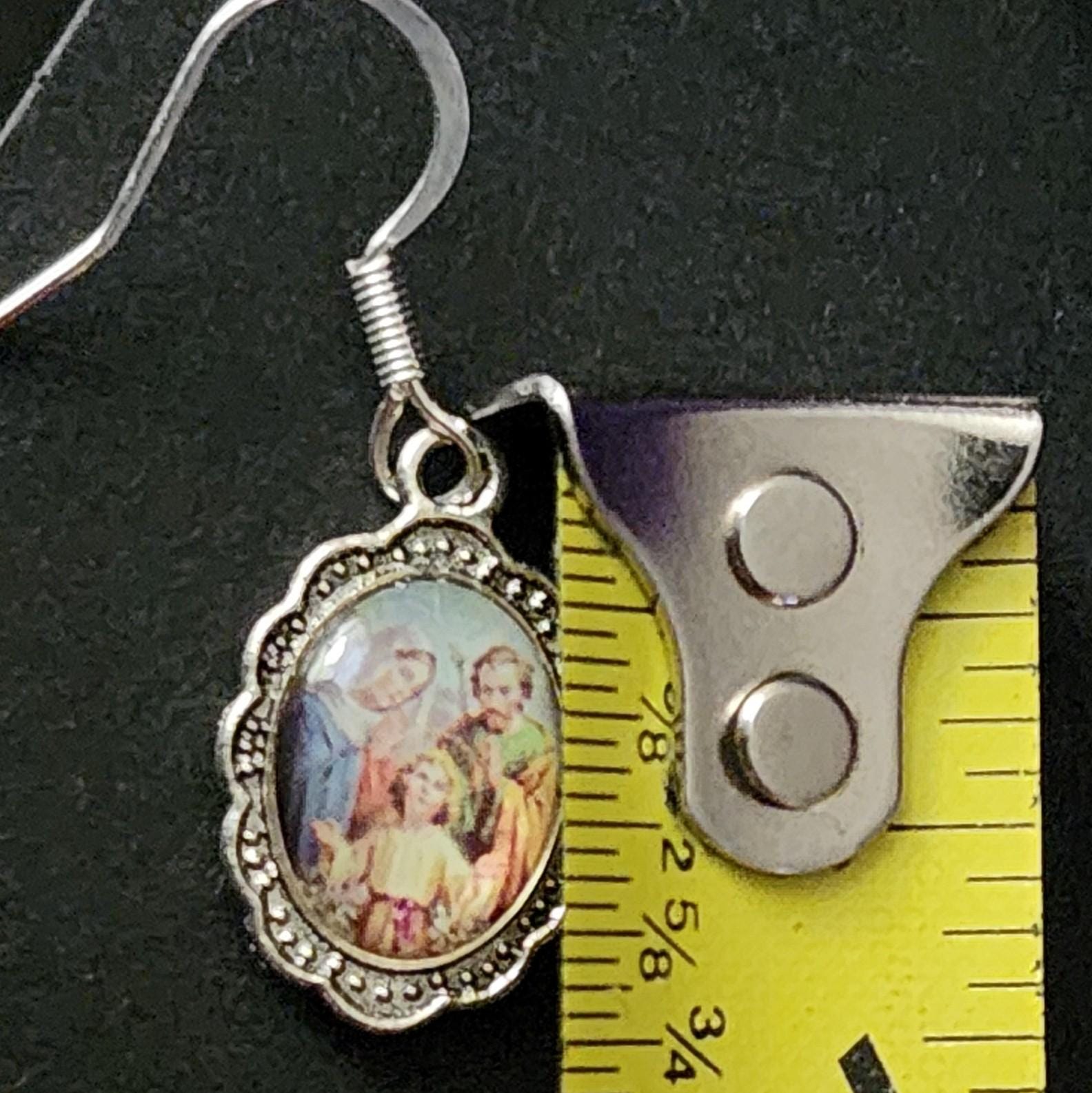 Holy Family dangle earrings — additional product photo