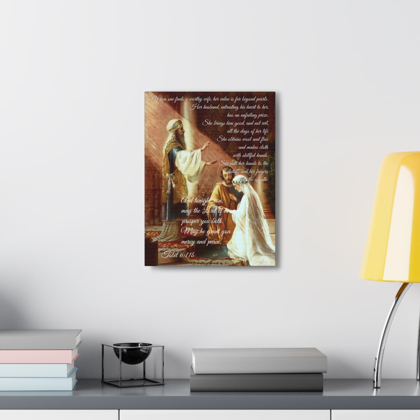 St Joseph and Mary Personalized Wedding Gift, Old Testament Reading from Tobit