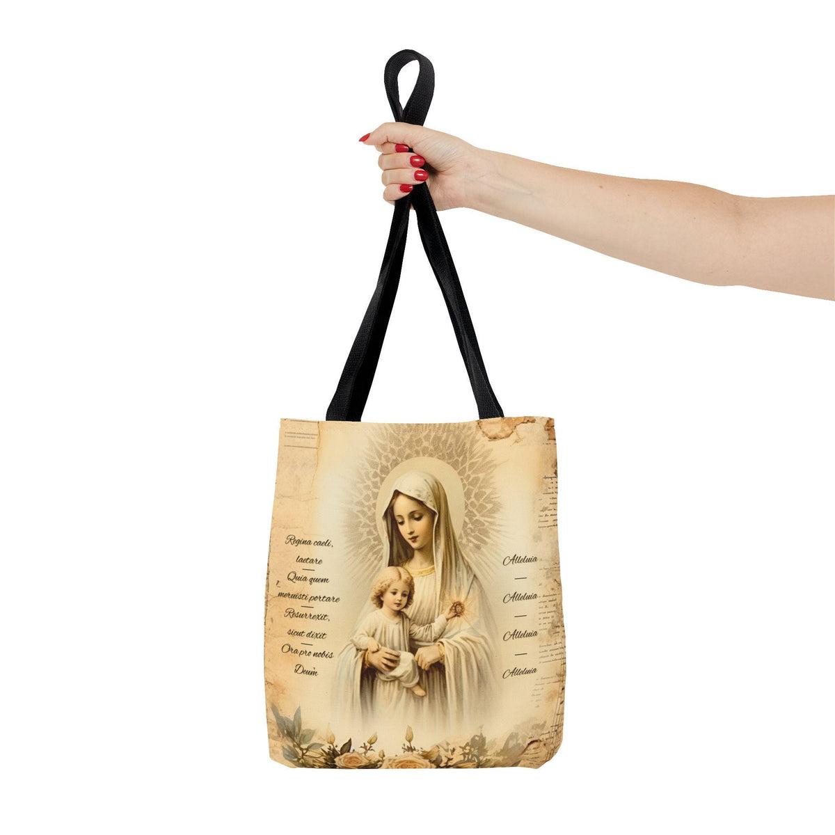 Mary Regina Caeli Prayer Catholic Tote Bag