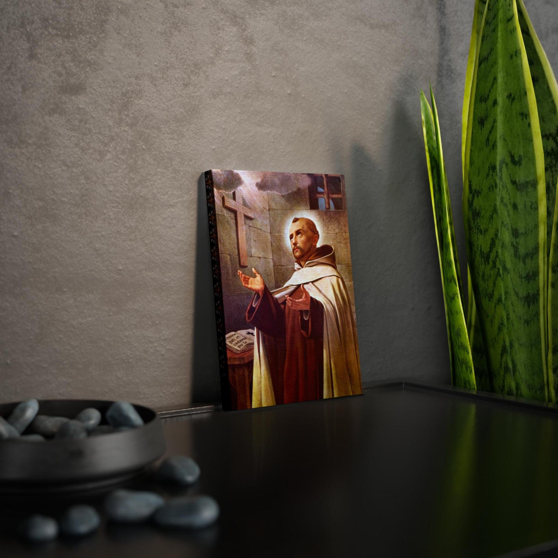 Saint John of the Cross canvas print, Carmelite mystic devotional art — Catholic gift from Glory Be Gifts