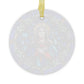 Mother Mary Stained Glass Ornament, Catholic Christmas Ornament Gift for Mom Grandma Dad, Catholic Tree Trimming Home Decor
