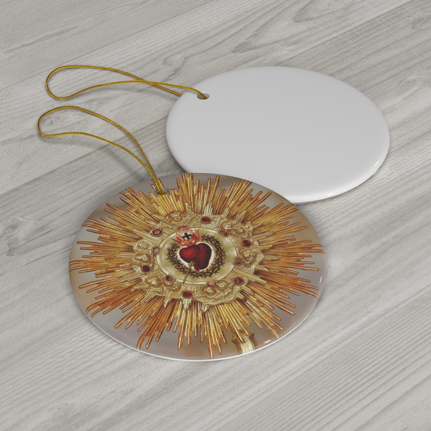 Sacred Heart Monstrance Ceramic Ornament