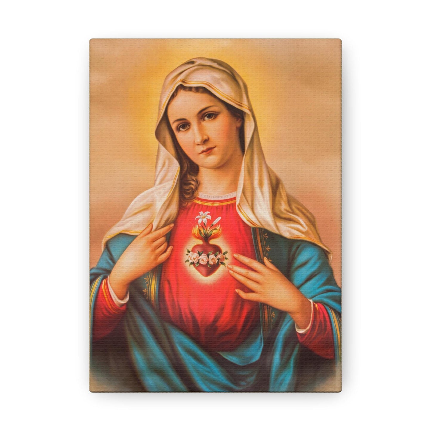 Immaculate Heart of MaryCatholic Wall Art Christmas Gift, Religious Wall Art Gift for Wife girlfriend mom, Prayer Altar Housewarming Gift