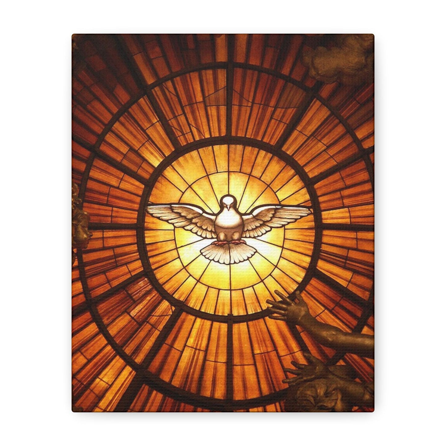 Holy Spirit Vatican Window Canvas, Catholic Wall Art
