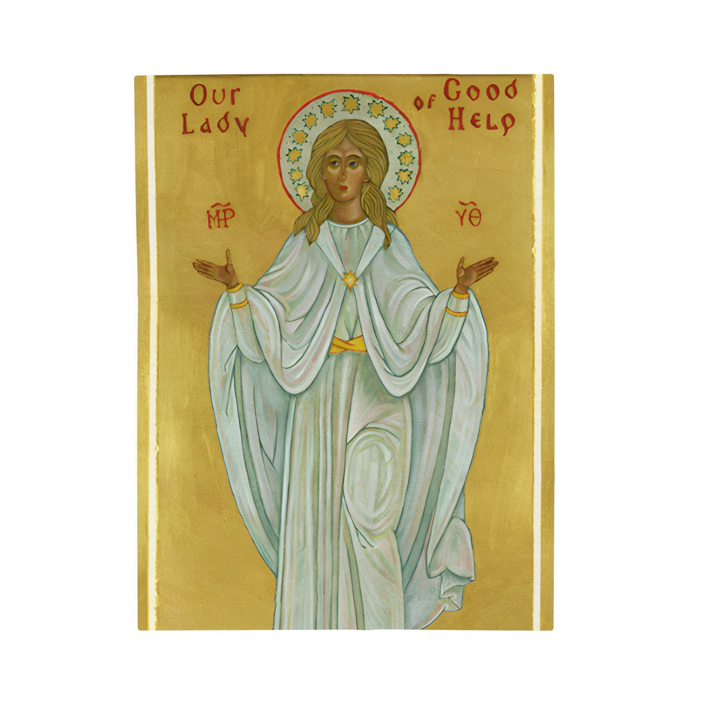 Our Lady of Good Help Our Lady of Champion Catholic Blanket, Religious Plush Velveteen Blanket, Mary Mother of God Catholic Gift Idea,