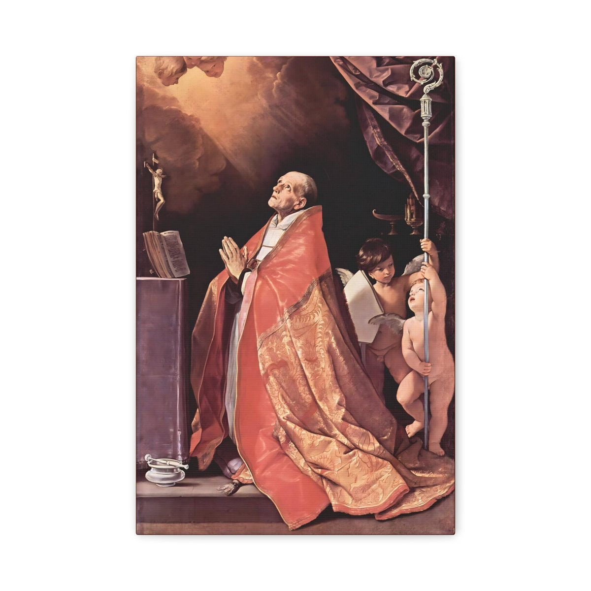 Saint Andrew Corsini Canvas Print, Catholic Prayer Altar Art