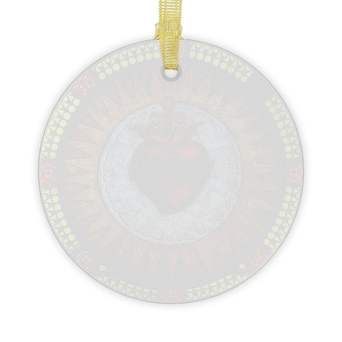 Sacred Heart of Jesus Glass Ornament, Catholic Christmas Ornament Gift for mom dad grandma, Catholic tree trimming home decor