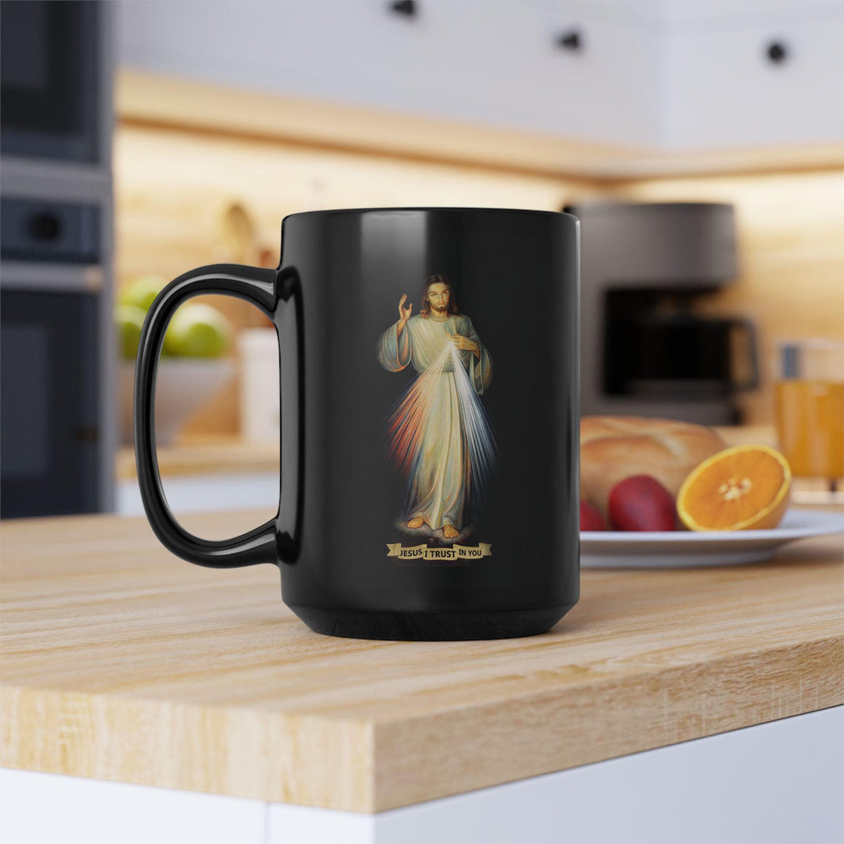 Divine Mercy Image 15oz Coffee Mug | Jesus I Trust in You