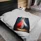 Divine Mercy Plush Blanket, Catholic Velveteen
