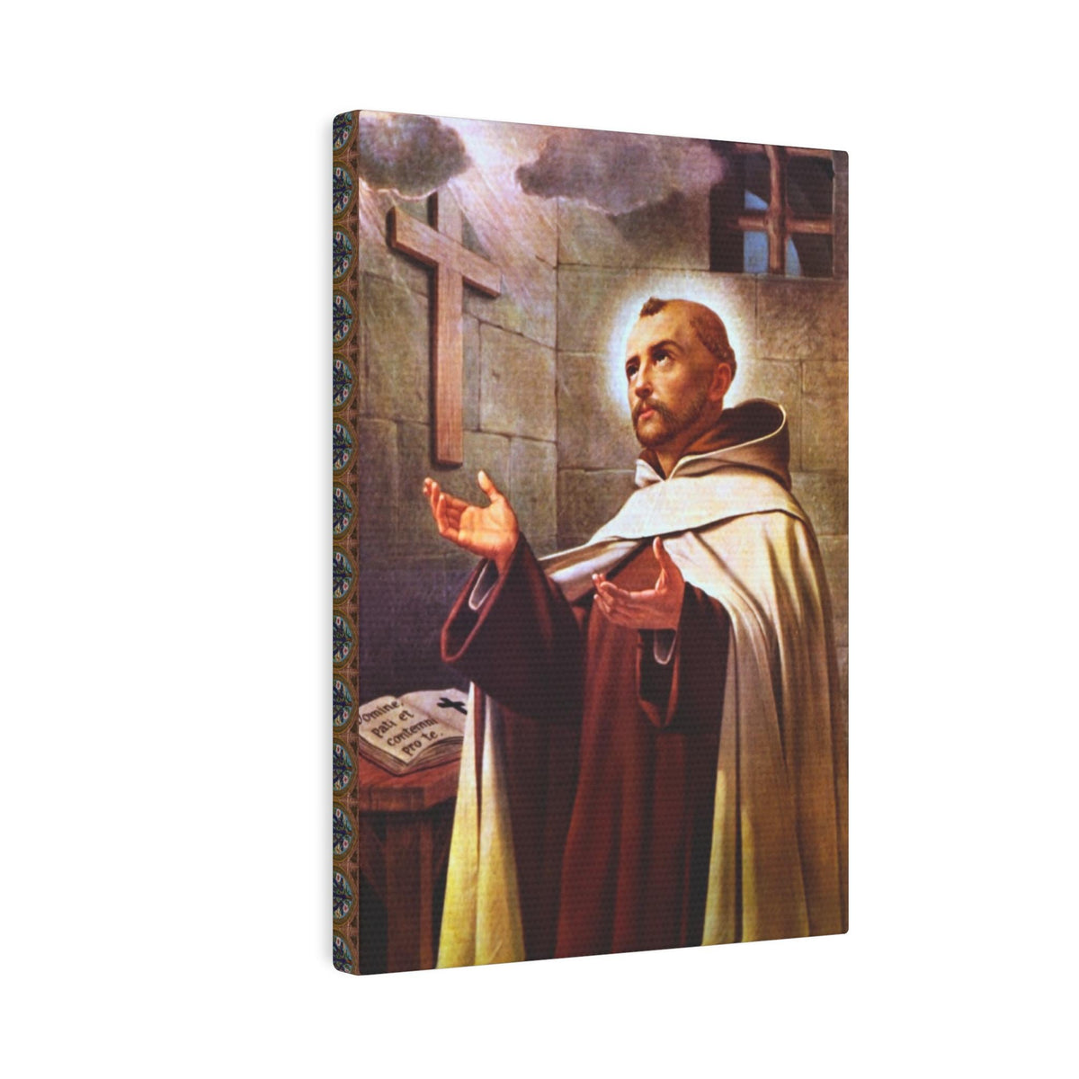 Saint John of the Cross canvas print, Carmelite mystic devotional art — Catholic gift from Glory Be Gifts – view 3