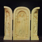 Holy Family Boxwood Altar Statue, Jesus Mary Joseph