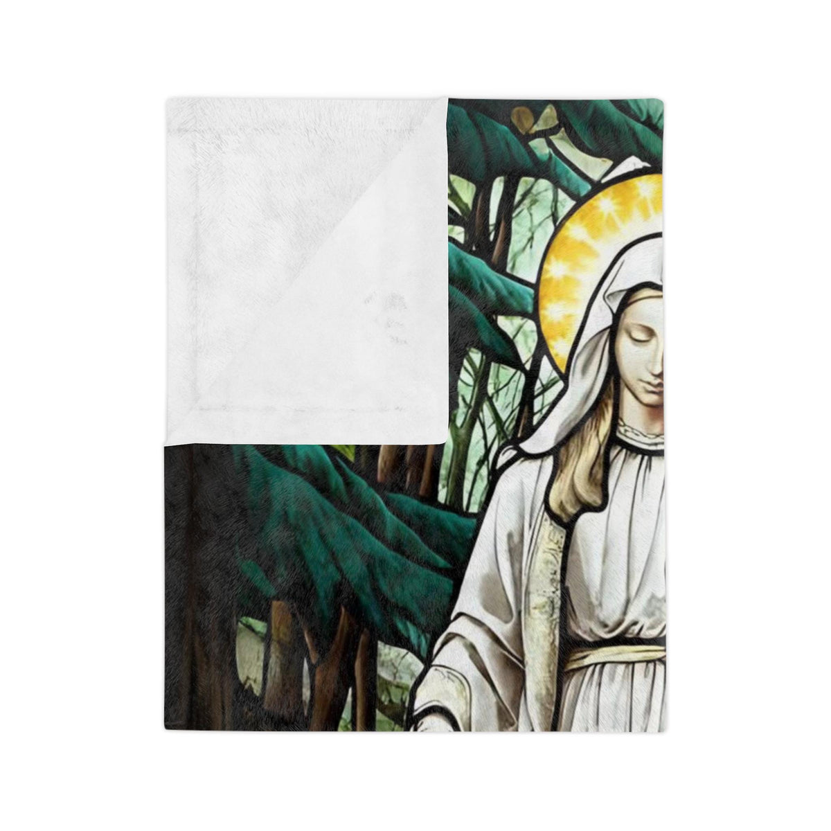 Our Lady of Champion Catholic Velveteen Blanket