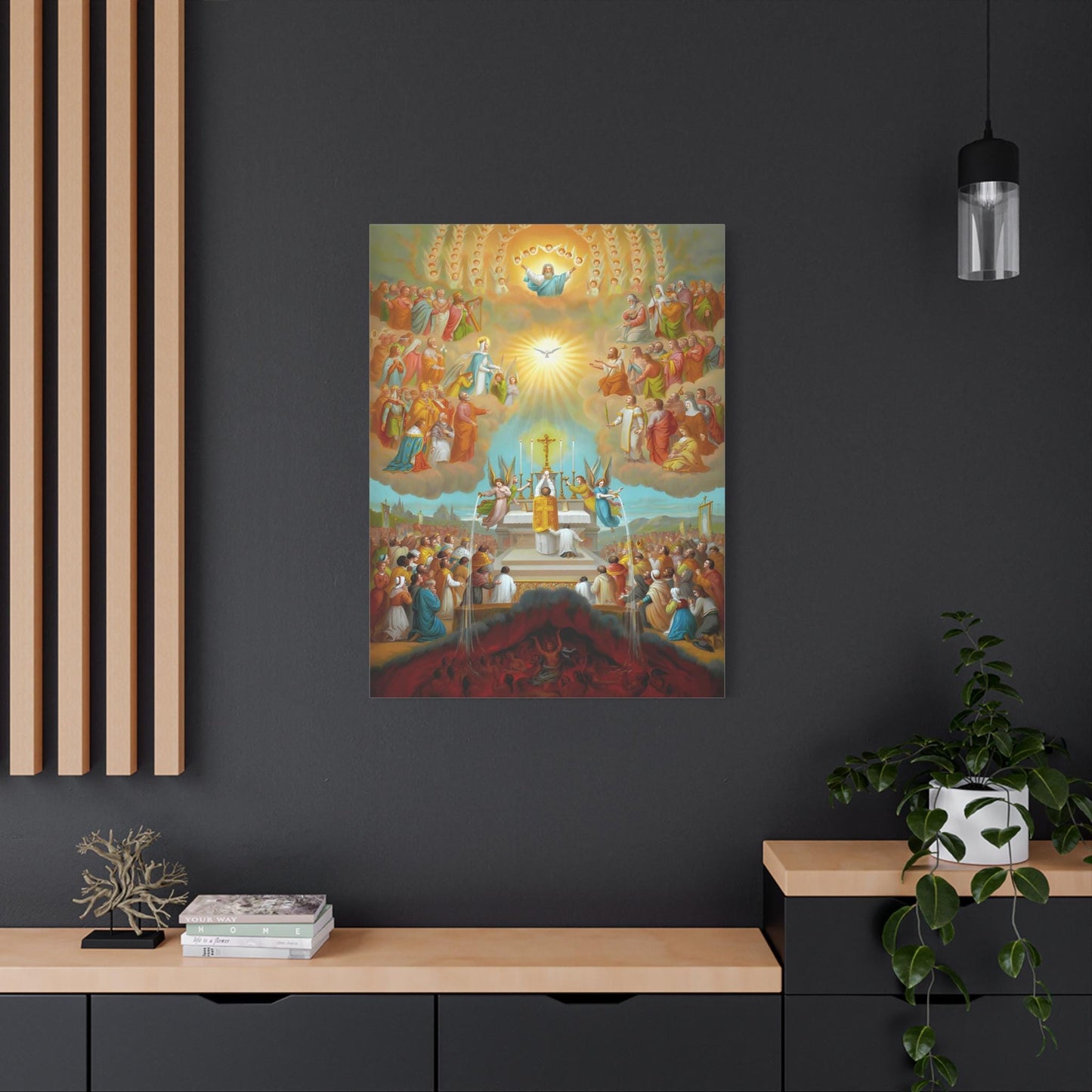 Communion of Saints Canvas, Catholic Mass Art, Holy Souls