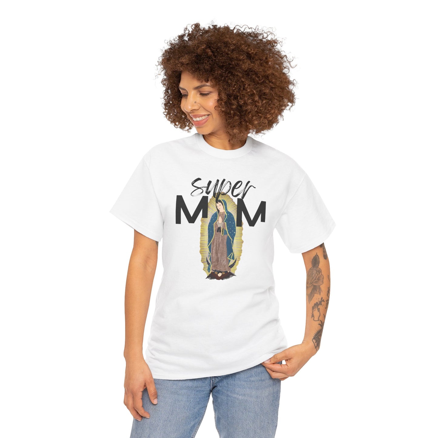 Mary Mother of God Catholic T-shirt Gift for mom, Catholic Christmas Shirt Mother, Super hero mom shirt gift for Catholic