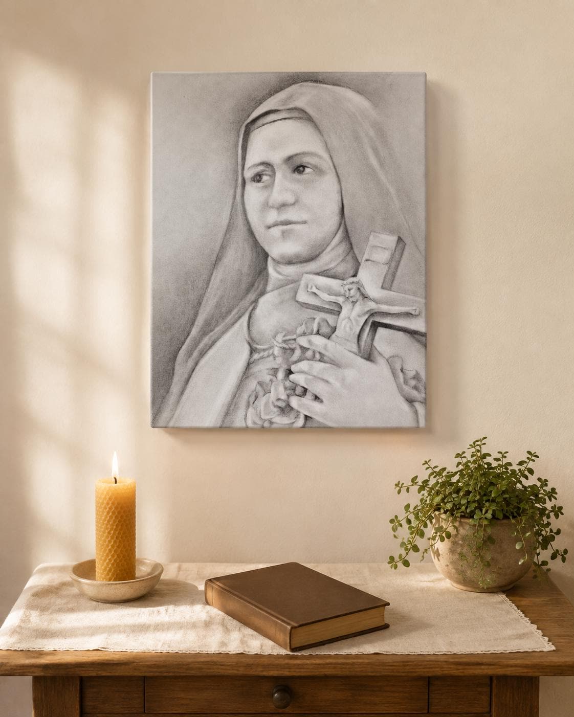Saint Thérèse of Lisieux Canvas Print | Sacred Art by Brian Kelliher