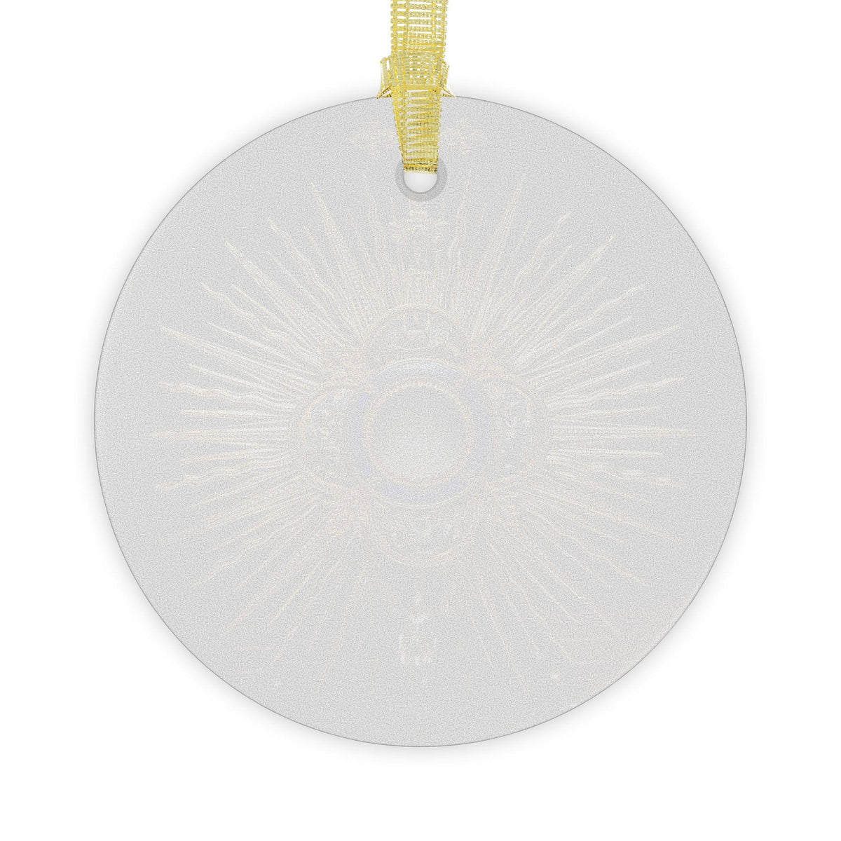 Adore Jesus Catholic Glass Christmas Ornament