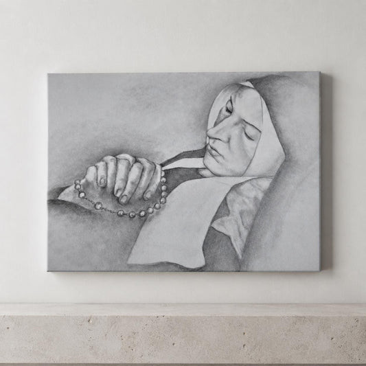 Saint Bernadette canvas print — Catholic gift from Glory Be Gifts