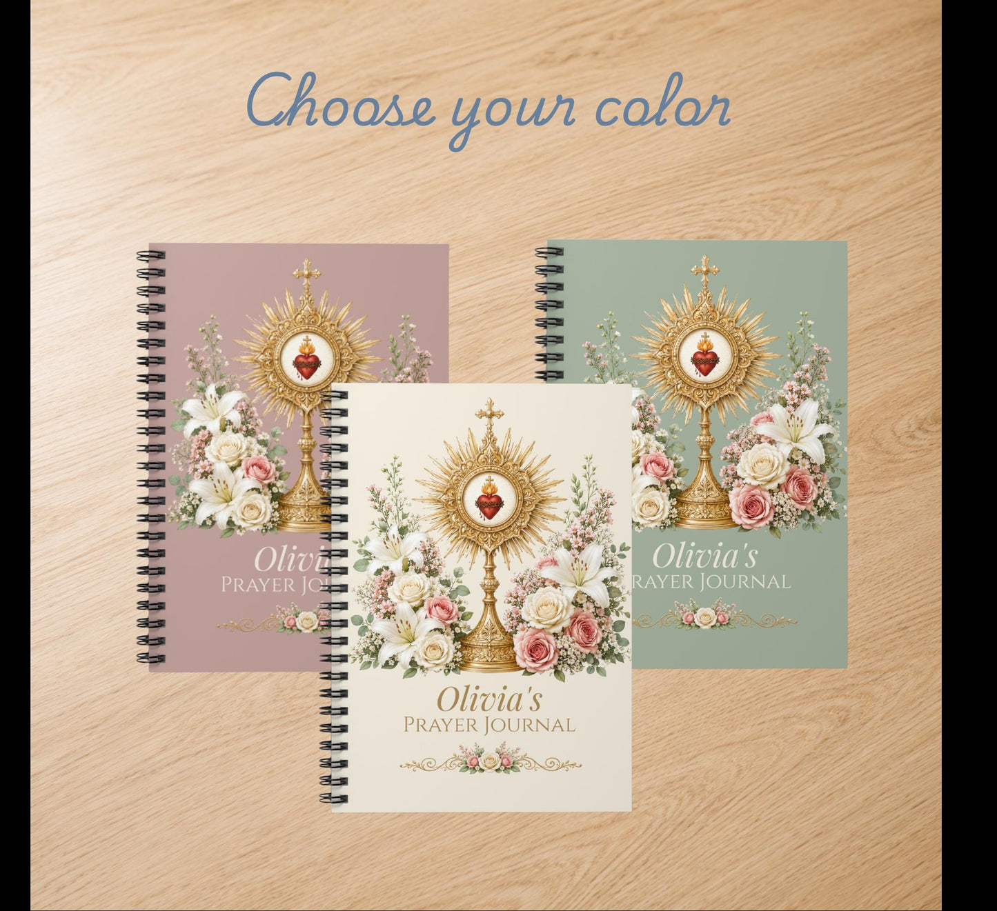 Personalized Sacred Heart Prayer Journal, Catholic Gift