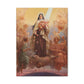 St. Thérèse of Lisieux The Little Flower Canvas Print, Catholic Saint Artwork for Christmas Gift for mom wife daugther, confirmation saint