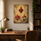Three Hearts canvas print of the Holy Family — Sacred Heart of Jesus, Immaculate Heart of Mary, Chaste Heart of Joseph — Catholic gift from Glory Be Gifts – view 2