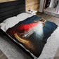 Divine Mercy Fuzzy Blanket, Catholic Plush Throw