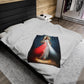 Divine Mercy Fuzzy Blanket, Catholic Plush Throw