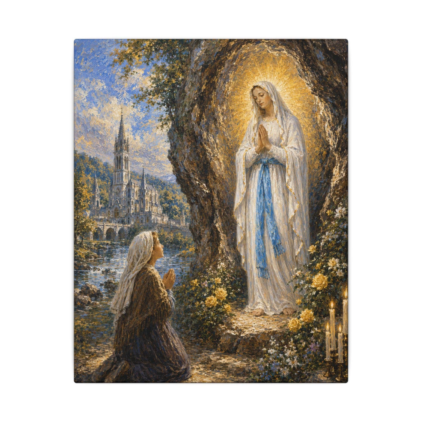 Our Lady of Lourdes Canvas Print, St. Bernadette Grotto