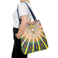Holy Spirit Tote Bag – Mosaic Art Canvas Shoulder Bag