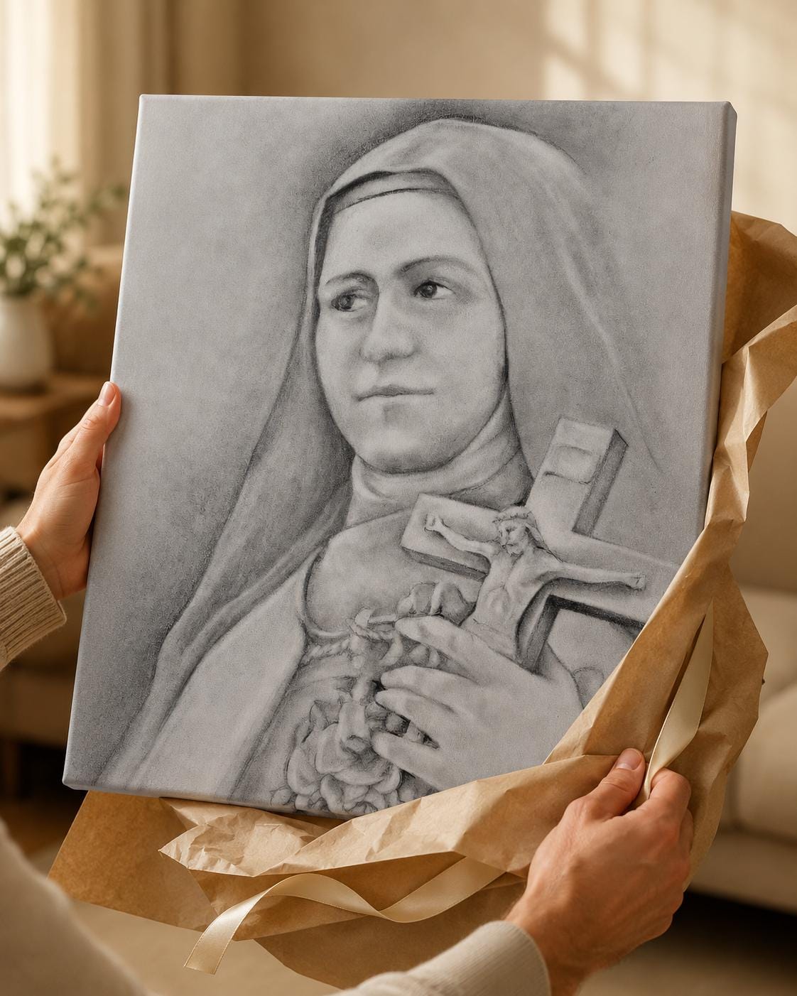 Saint Thérèse of Lisieux Canvas Print | Sacred Art by Brian Kelliher