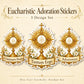 Eucharistic Adoration Sticker Set, Catholic Die Cut Vinyl