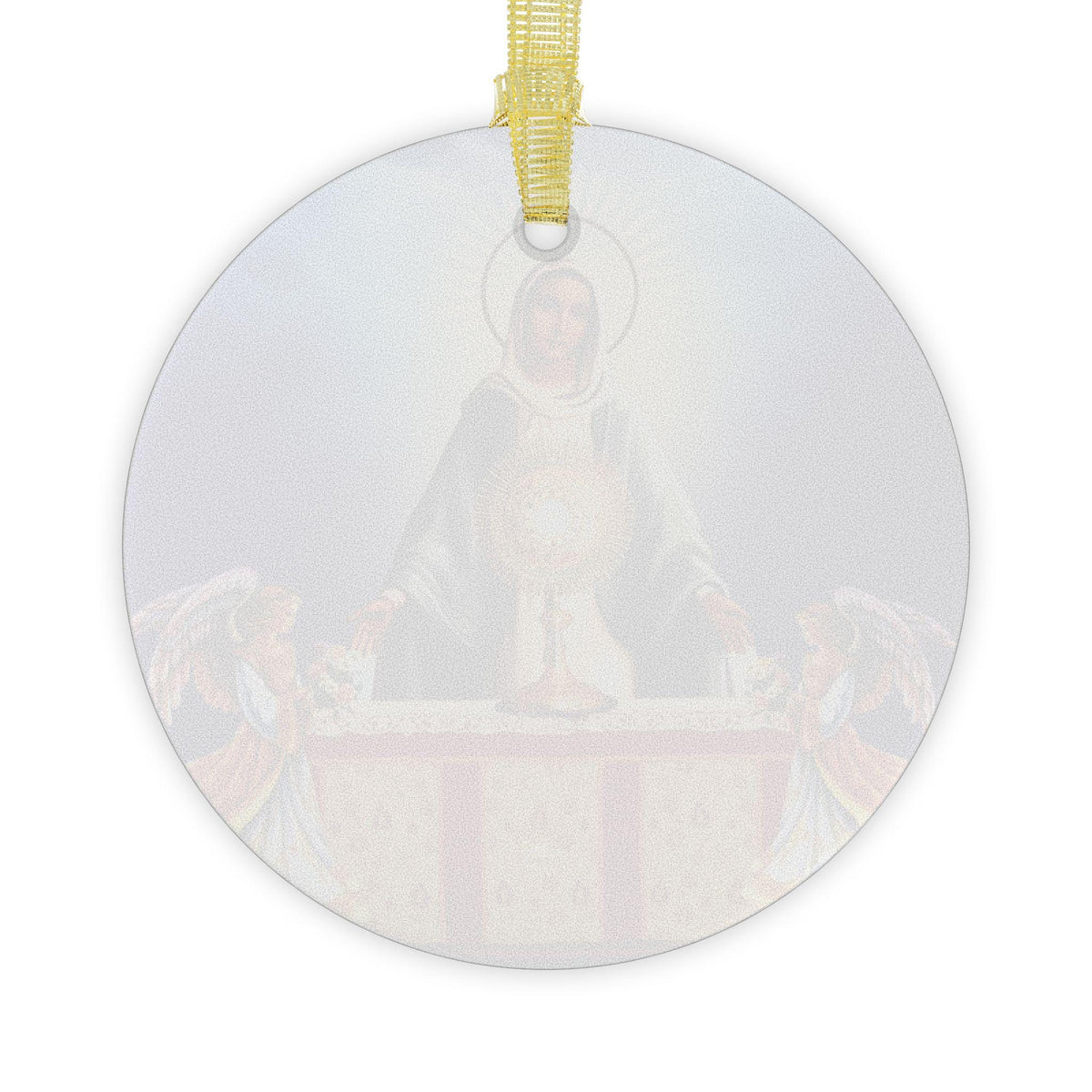 Mary Mother of the Eucharist Glass Ornament