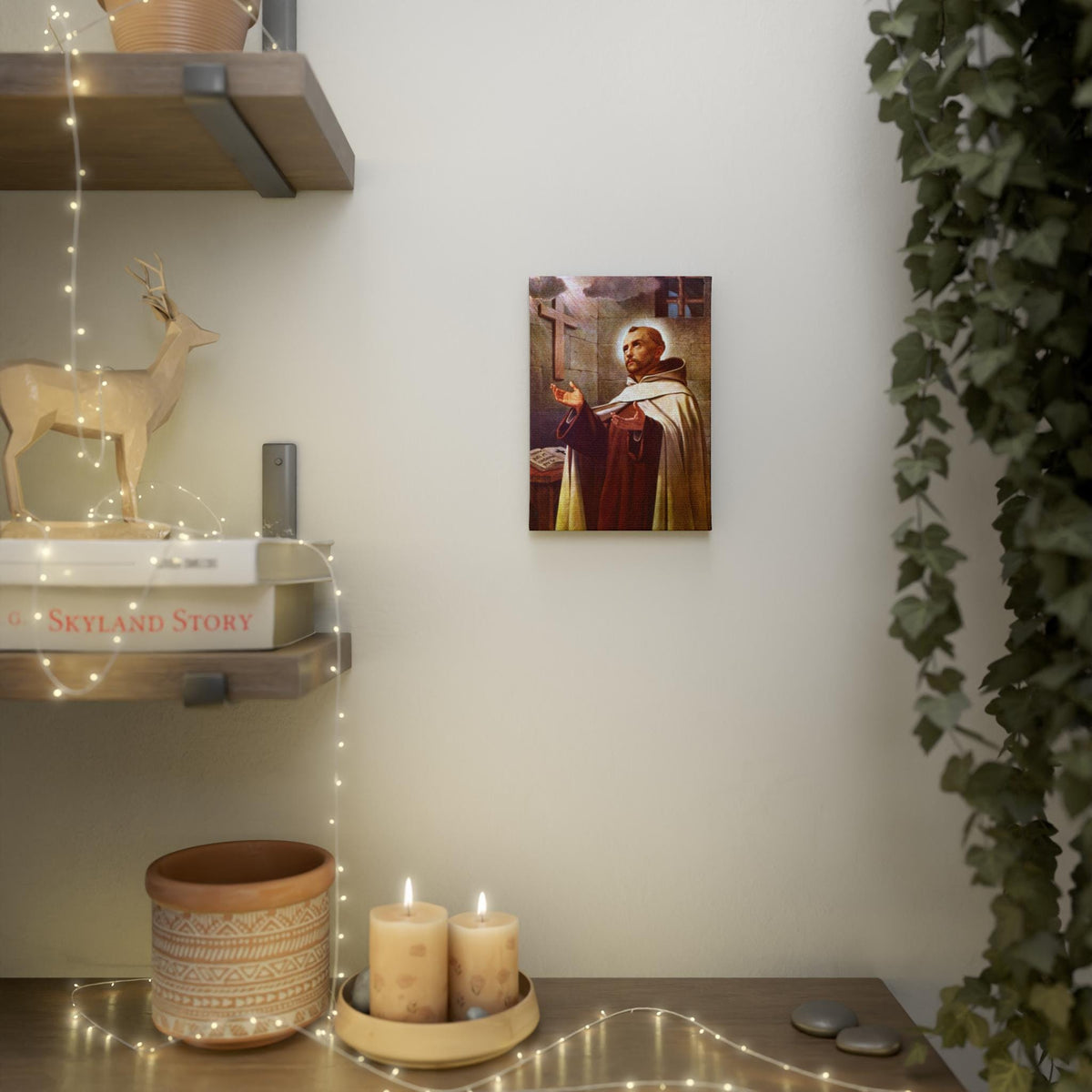 Saint John of the Cross canvas print, Carmelite mystic devotional art — Catholic gift from Glory Be Gifts – view 2