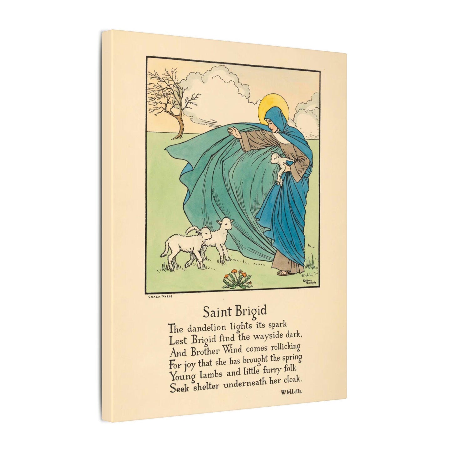 Saint Brigid Catholic Wall Art, Confirmation Gift