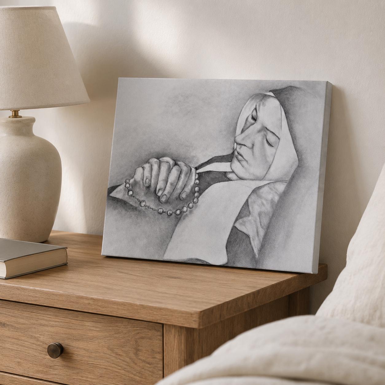Saint Bernadette canvas print — additional product photo