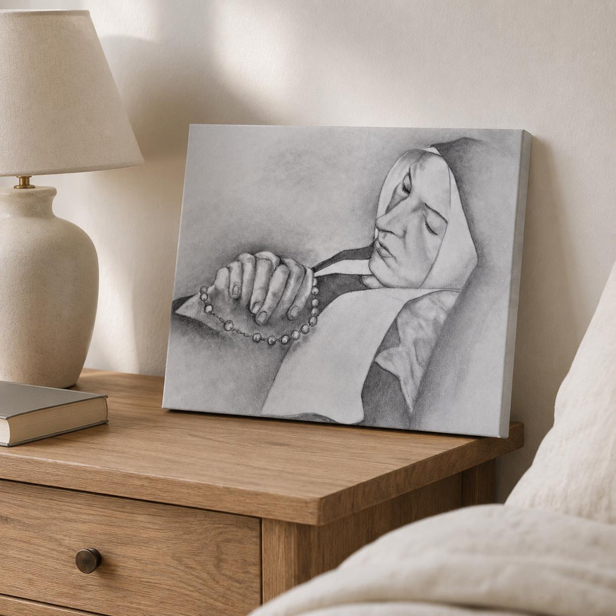 Saint Bernadette canvas print — additional product photo