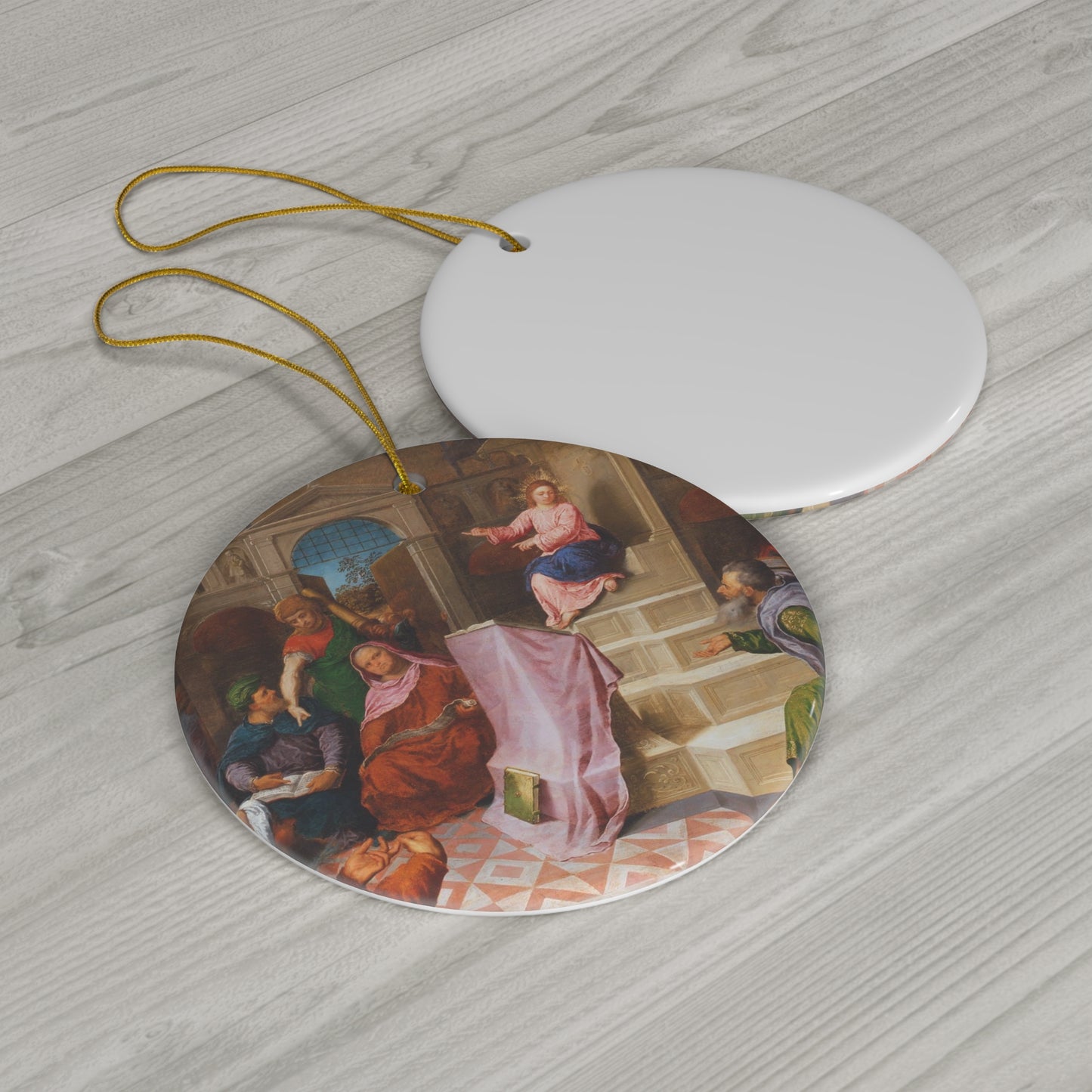 4th Joyful Mystery of the Rosary Ceramic Ornament