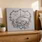 Personalized wedding canvas print, rosary heart and praying hands sacred art — Catholic gift from Glory Be Gifts – view 3