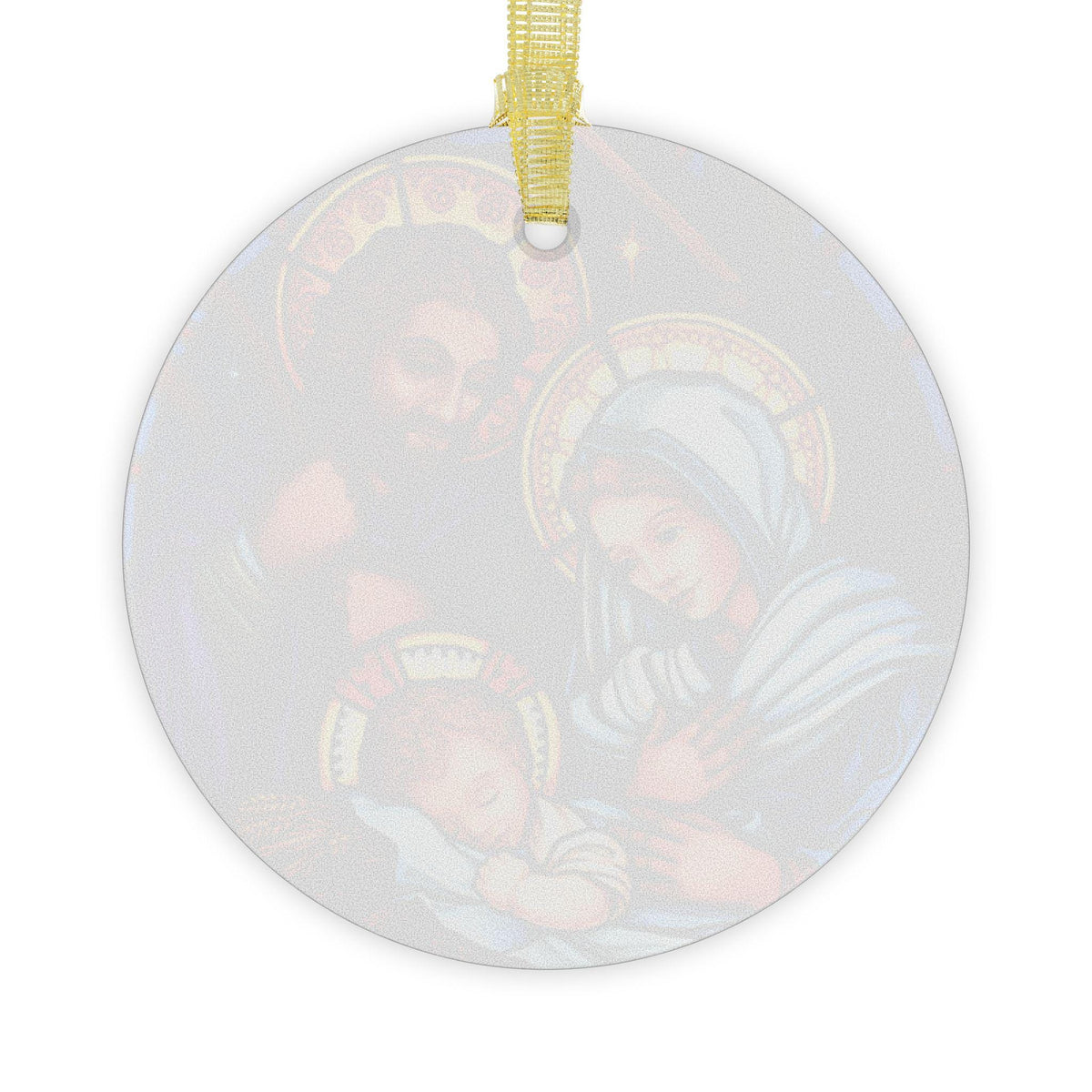 Holy Family Stained Glass Catholic Christmas Ornament