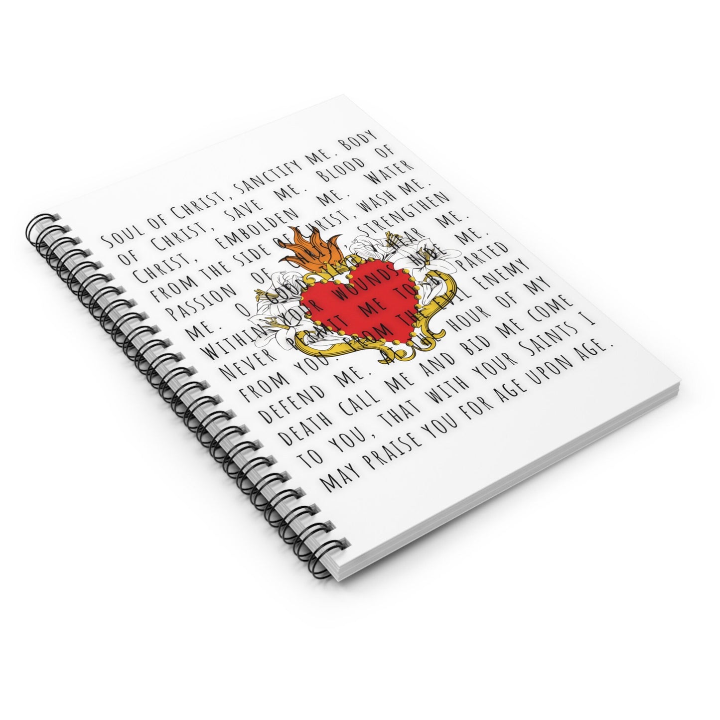 Anima Christi Catholic Prayer Journal Notebook