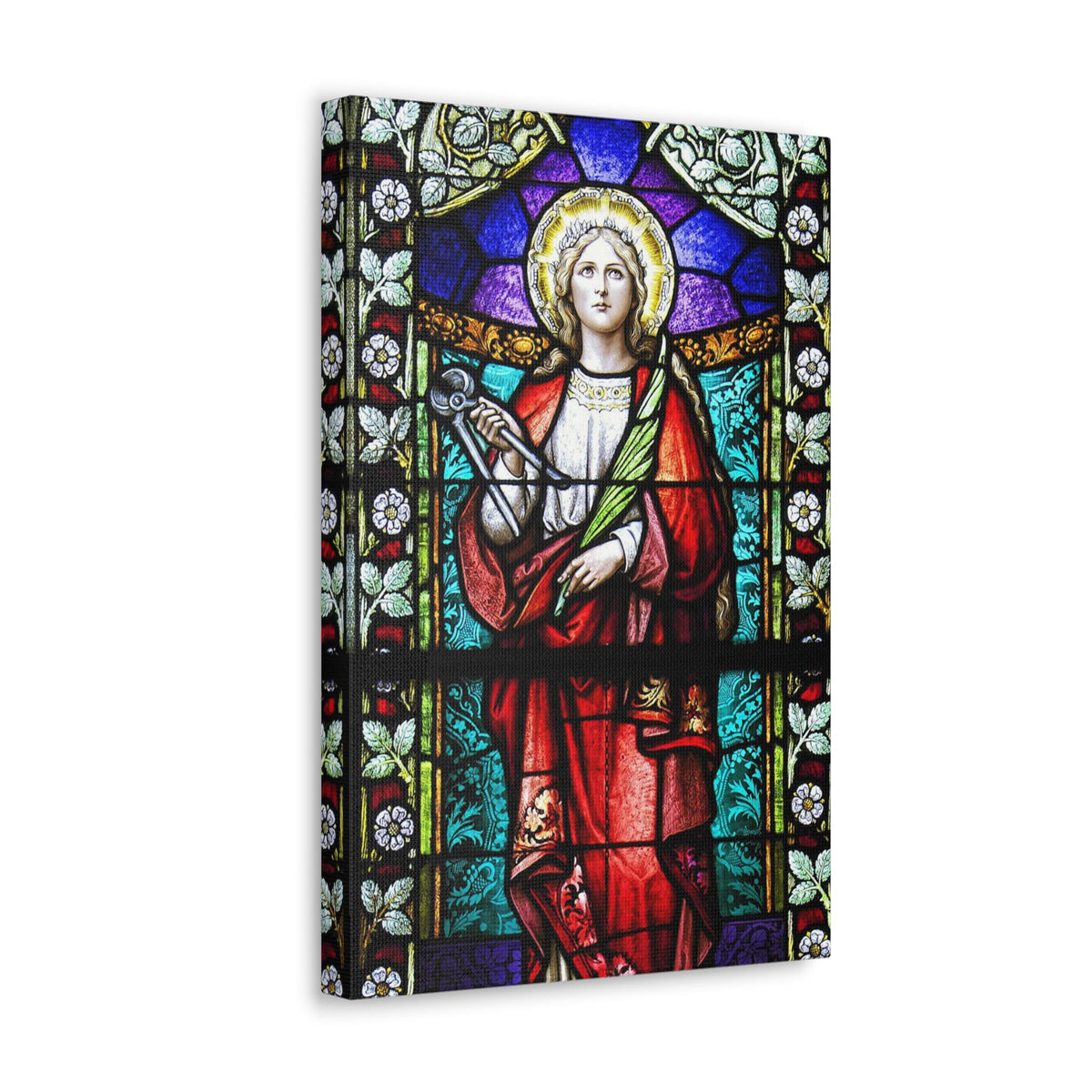 Saint Agatha Catholic Canvas – Prayer Altar Decor