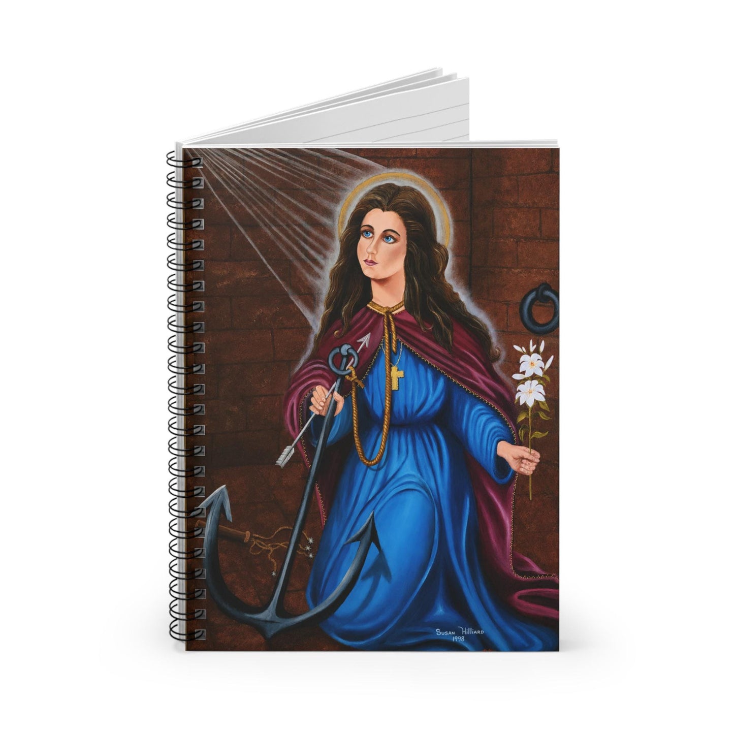Saint Philomena Notebook, Catholic Journal for Adoration Prayer Devotion, Virgin Martyr Gift, Catholic Woman Gift, Shrine of St Philomena