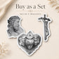 Sacred Hearts Crucifix Magnet Bundle, Catholic Ars Deo Set
