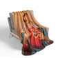 Immaculate Heart of Mary Plush Blanket, Marian Catholic Gift