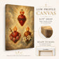 Three Hearts Canvas Print | Holy Family Wall Art