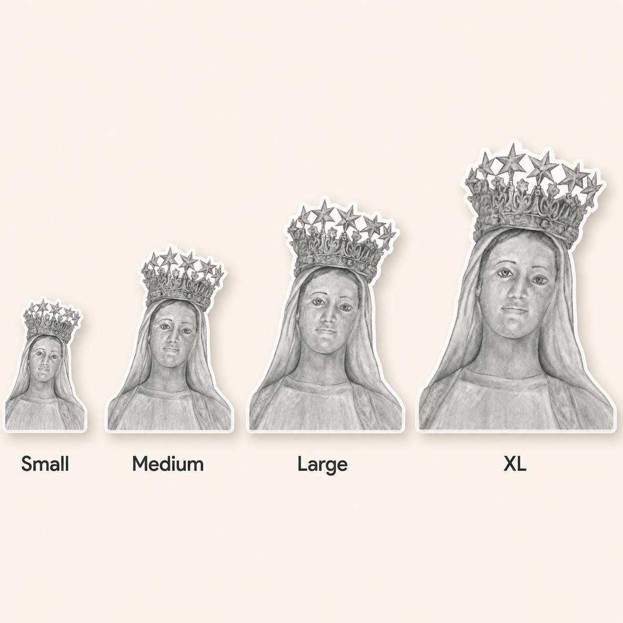 Our Lady of Champion sticker, Our Lady of Good Help Marian apparition art — Catholic gift from Glory Be Gifts – view 2