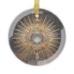 Adore Jesus Catholic Glass Christmas Ornament